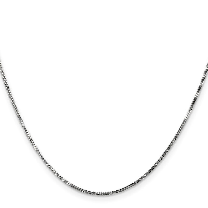 High-Quality 14K White Gold 20-Inch Curb Chain, Stylish 1.4mm Design-2