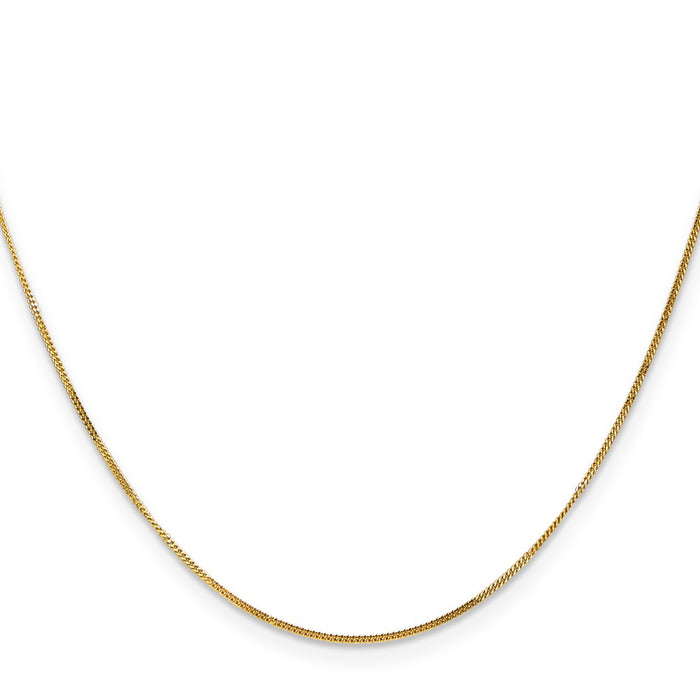 Shop Exclusive 14K Gold 13-Inch Curb Chain, 0.9mm Stylish Pendant Included-2