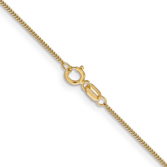 High-Quality 14K Gold 18-Inch .9mm Curb Chain with Pendant - Stylish Value!-3