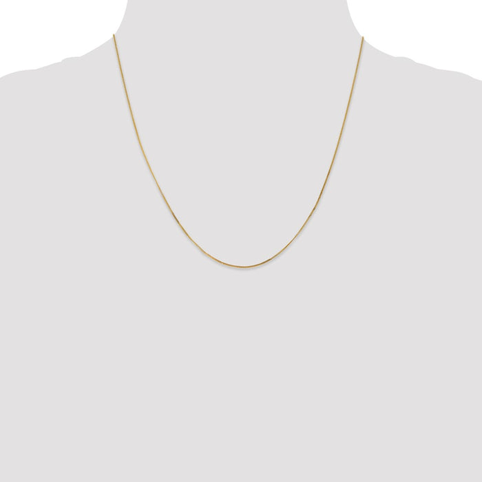 Shop 14K Gold 20-Inch 0.9mm Curb Chain with Pendant | Stylish & Affordable!-4