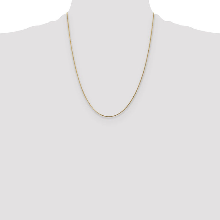 Buy Stylish 14K Gold 1.3mm Curb Chain Pendant Necklace at Affordable Prices-4