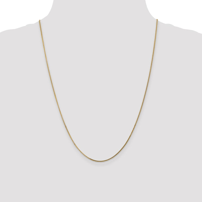 Exclusive 14K Gold 24-Inch 1.4mm Curb Chain - Stylish Pendant Accessory-4