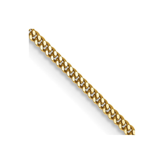 High-Quality 14K Gold 20-Inch Curb Chain 1.4mm - Stylish Pendant Included-1