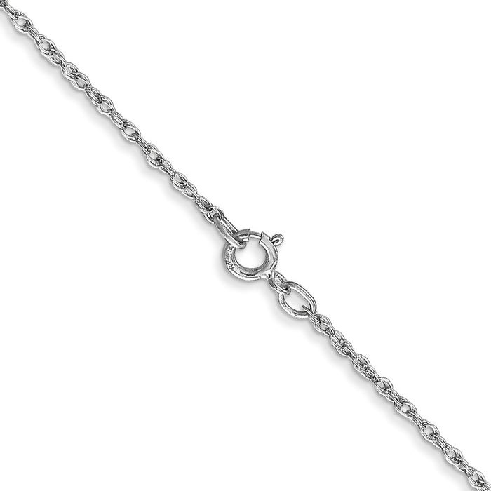Shop Stylish 14K White Gold 18-Inch 0.8mm Baby Rope Chain - Luxury Value!-3
