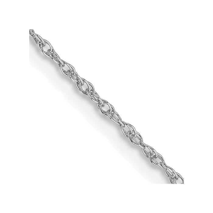 Shop 14K White Gold 20-Inch 0.8mm Light Baby Rope Chain - Stylish Value!-1