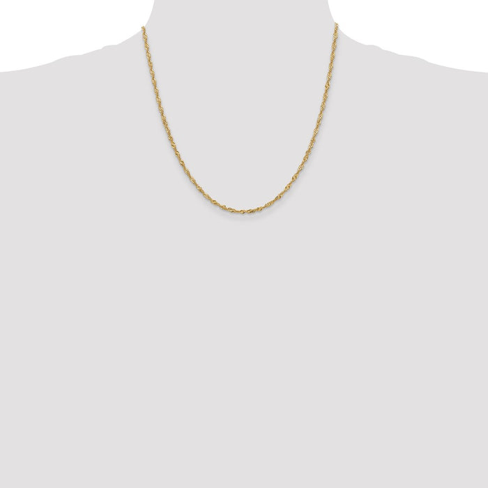 Shop Exclusive 14K Gold 20-Inch Singapore Chain - Stylish 2mm Design!-4