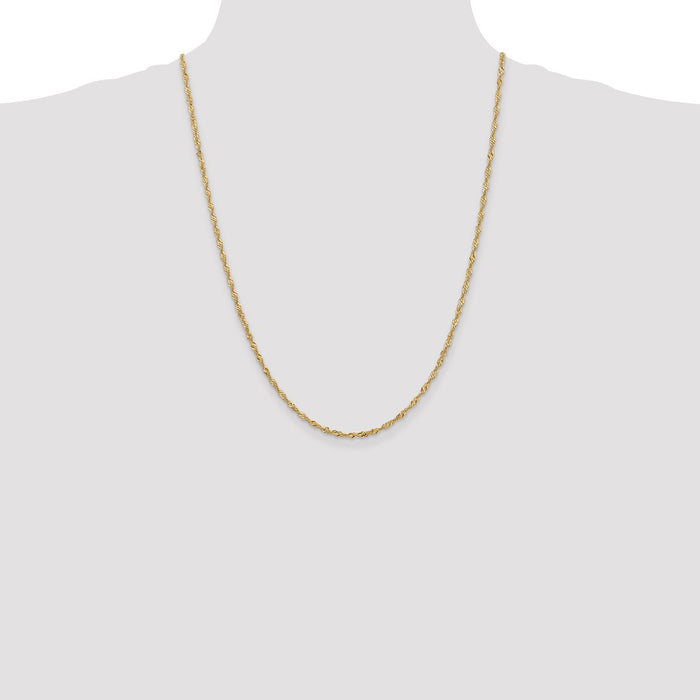 Shop Exclusive 14K Gold Singapore Chain 24-Inch 2mm - Stylish & Affordable-4
