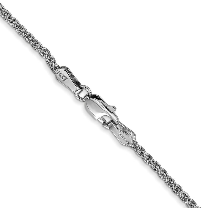 Order Stylish 14K White Gold 16-Inch Spiga Chain - 1.7mm, Lobster Clasp-3