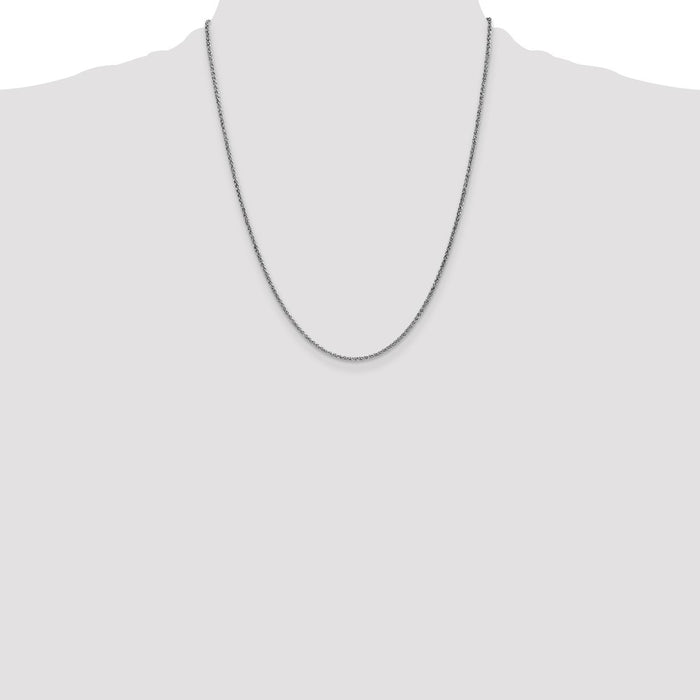 Shop Stylish 14K White Gold Spiga Chain - 22-Inch, 1.7mm, Affordable Luxury-4