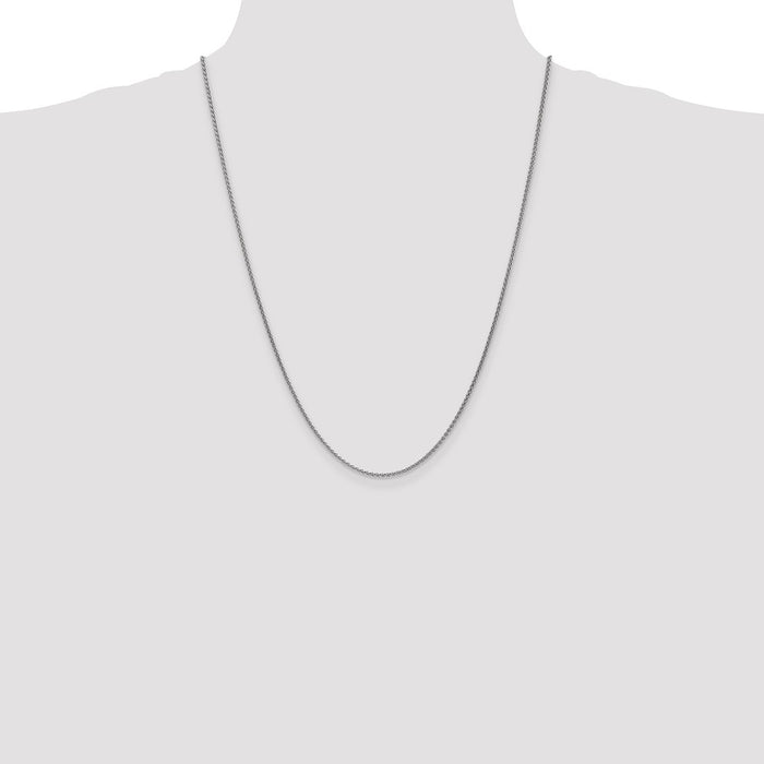 Shop Exclusive 14K White Gold 24-Inch Spiga Chain - Stylish 1.7mm Design-4