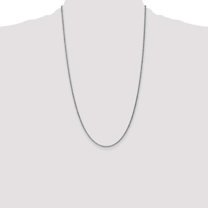Buy Exclusive 14K White Gold Spiga Chain 26-Inch 1.7mm - Stylish Value!-4