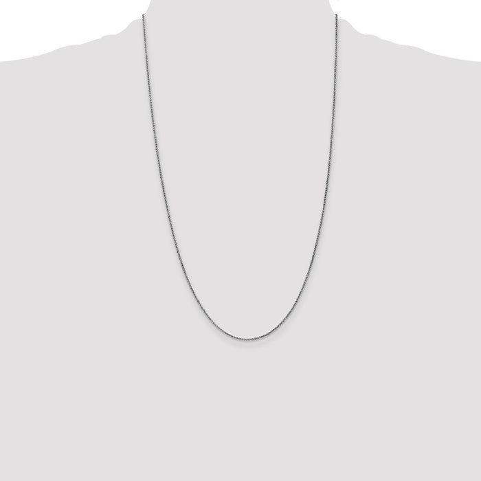Buy 14K White Gold 26" Diamond-Cut Spiga Chain - Stylish & Affordable Value-4