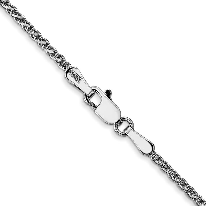 Shop 14K White Gold 24-Inch Diamond-Cut Spiga Chain - Stylish & Affordable!-3