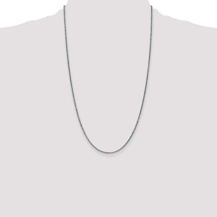 Shop Exclusive 14K White Gold 26-Inch Diamond-Cut Spiga Chain - Stylish Value-4