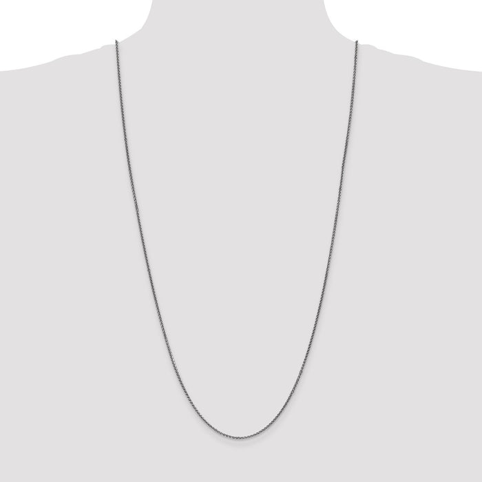 Buy 14K White Gold 30-Inch 1.7mm Diamond-Cut Spiga Chain - Stylish Value!-4