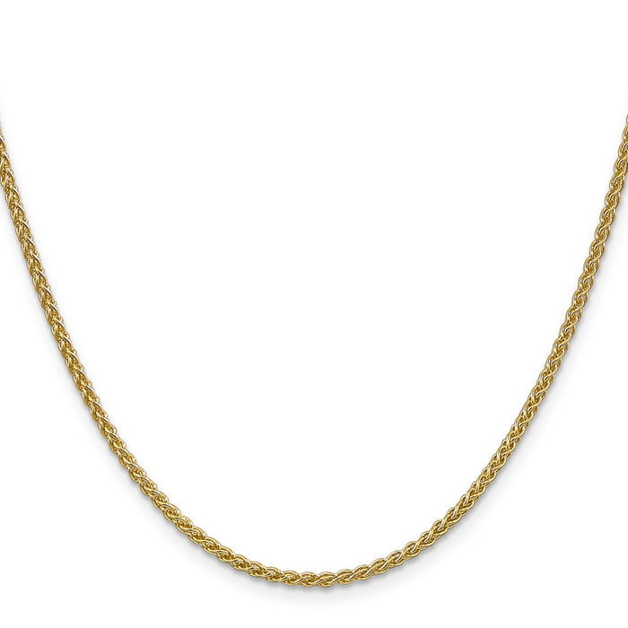 High-Quality 14K Gold 14-Inch Spiga Chain 2.1mm with Lobster Clasp - Stylish Value-2