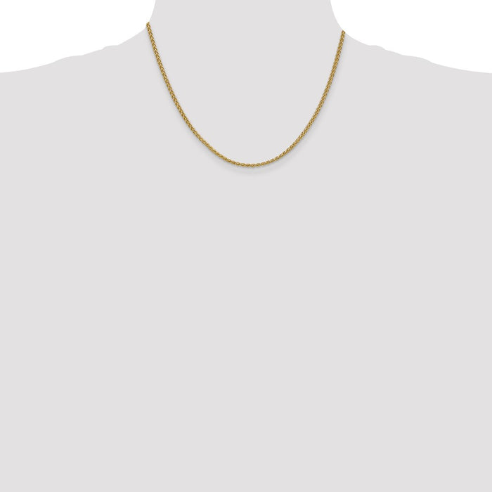 Exclusive 14K Gold 2.1mm Spiga Chain 18-Inch - Stylish & Affordable Luxury!-4