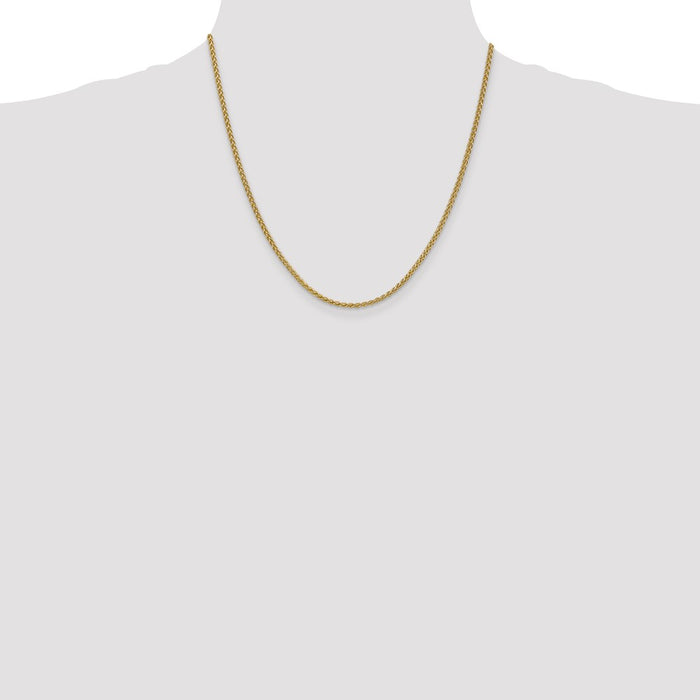 High-Quality 14K Gold 20-Inch Spiga Chain, 2.1mm - Stylish Value Jewelry!-4
