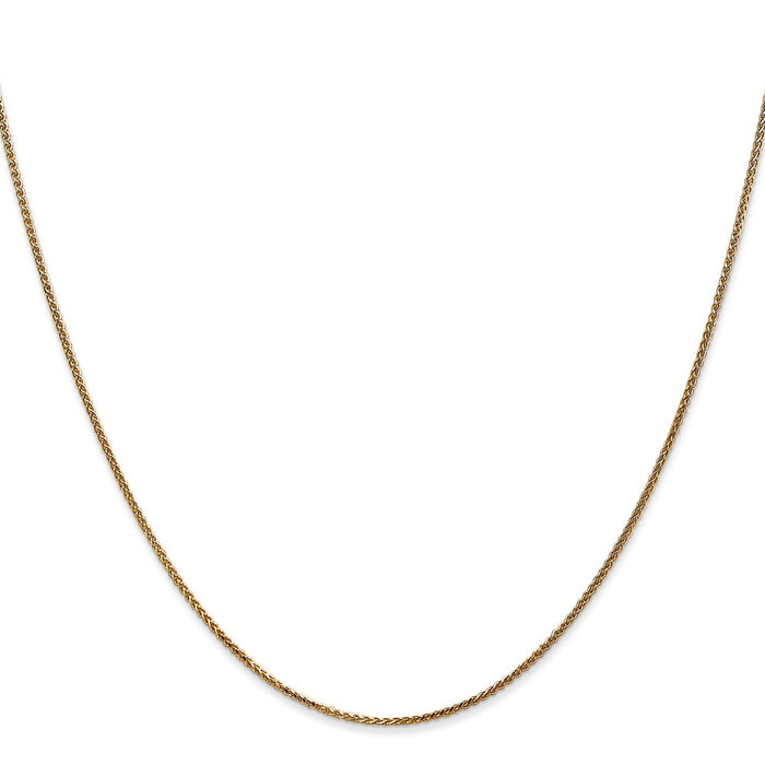 Buy Luxury 14K Gold Diamond-Cut 18-Inch Spiga Chain - 1.05mm, Stylish Design-2