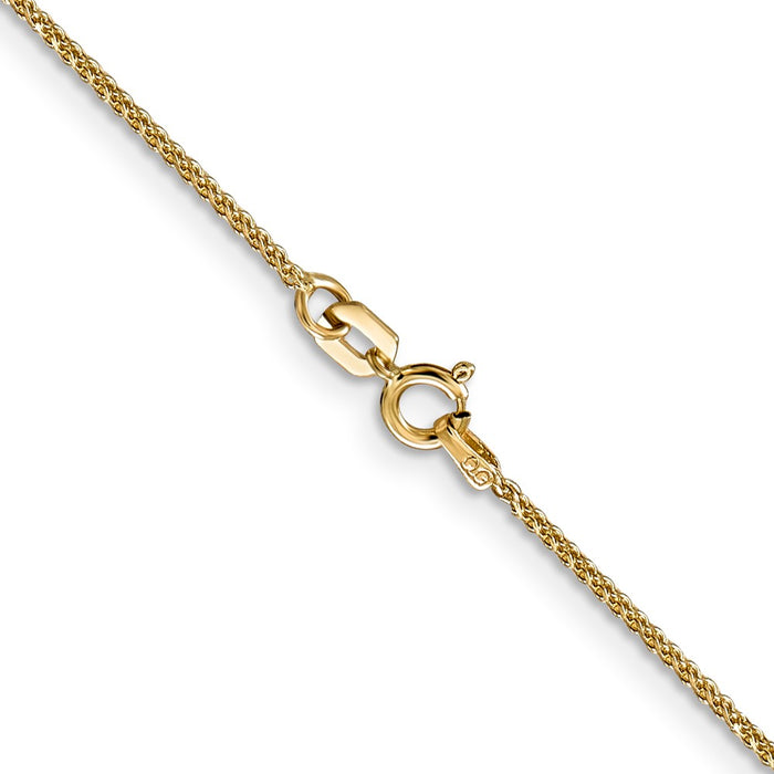 Shop 14K Gold 30-Inch Diamond-Cut Spiga Chain - Stylish .85mm Clasp-3