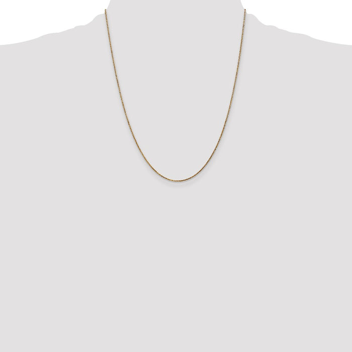 Shop 14K Gold 22-Inch Diamond-Cut Spiga Chain - Stylish & Affordable Value-4