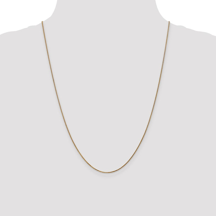 Order Exclusive 14K Gold 24-Inch Diamond-Cut Spiga Chain, Stylish 1.05mm-4