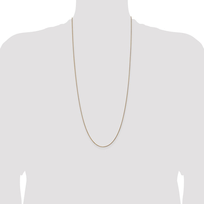 Shop 14K Gold 30-Inch Diamond-Cut Spiga Chain - Stylish .85mm Clasp-4