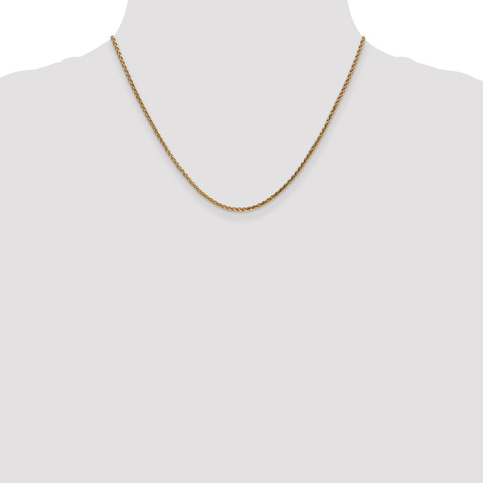 Buy Exclusive 14K Gold 18-Inch 2.1mm Diamond-Cut Spiga Chain - Stylish Value!-4