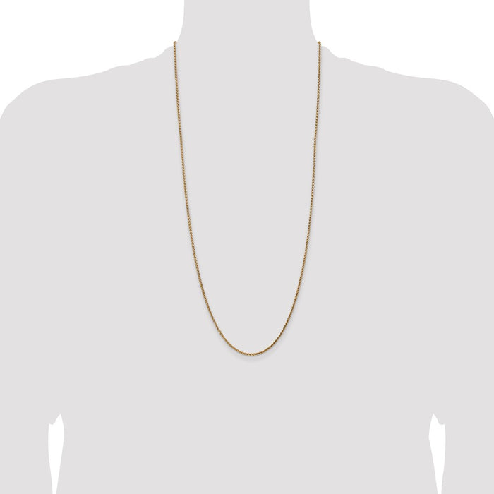 Shop 14K Gold 30-Inch Diamond-Cut Spiga Chain - Stylish & Affordable Luxury-4