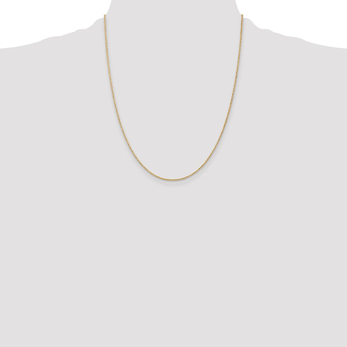 Shop 14K Gold 22-Inch Spiga Chain, 1.05mm, Stylish Lobster Clasp - Affordable Luxury!-4