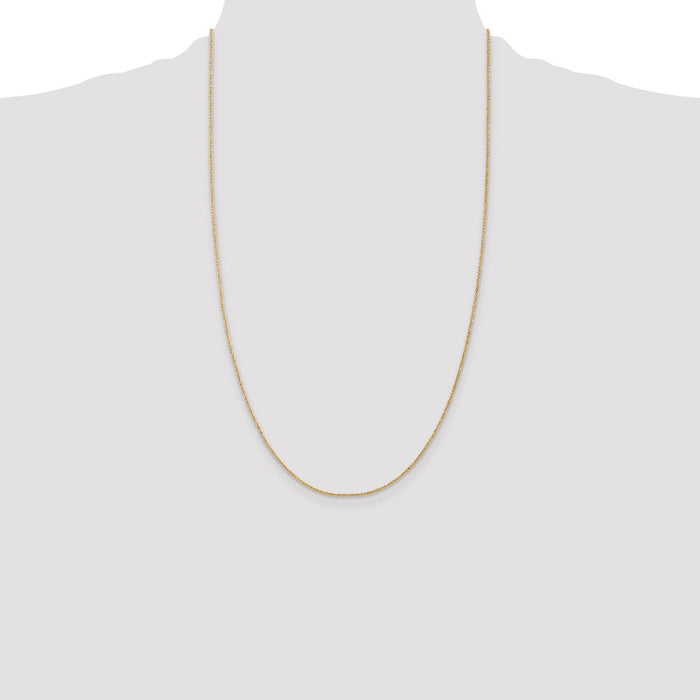 Shop Stylish 14K Gold 26-Inch Spiga Chain, 1.05mm, Affordable Luxury!-4