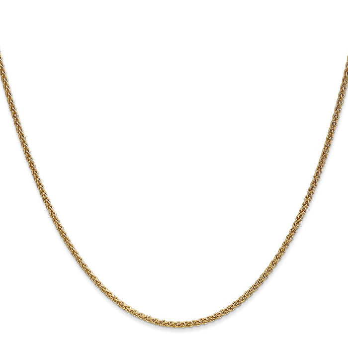 Buy Exclusive 14K Gold 18-Inch Spiga Chain - Stylish 1.7mm with Lobster Clasp-2