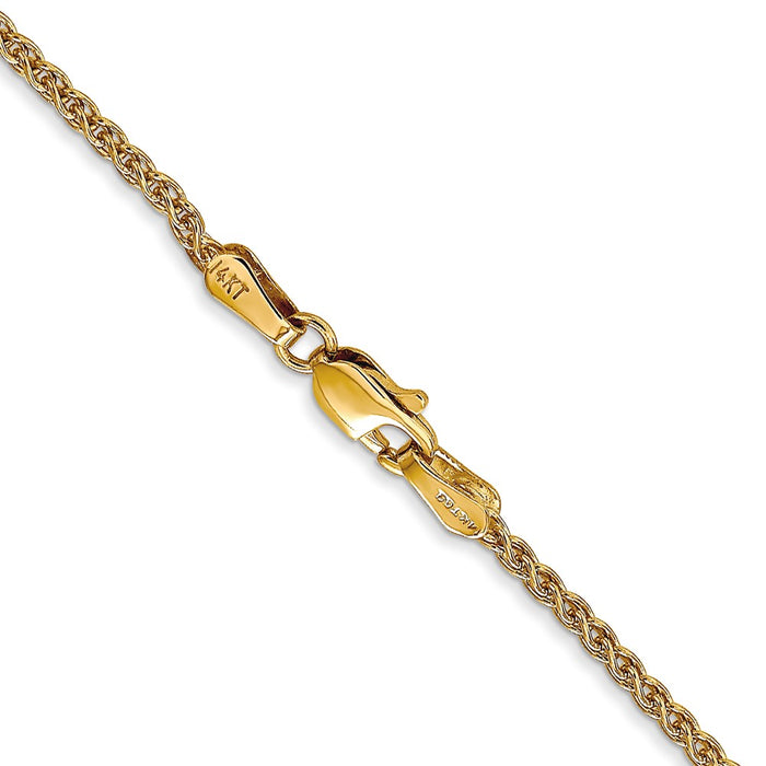 Shop Stylish 14K Gold 24-Inch Spiga Chain 1.7mm with Lobster Clasp - Luxury Value!-3