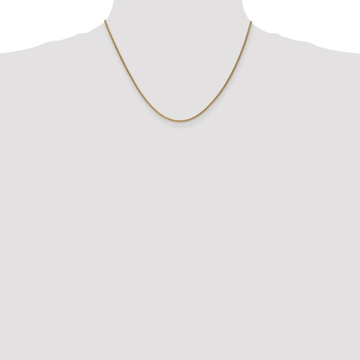 Buy Exclusive 14K Gold 18-Inch Spiga Chain - Stylish 1.7mm with Lobster Clasp-4