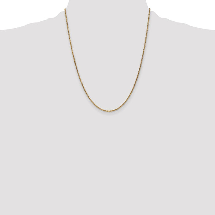 Shop Stylish 14K Gold Spiga Chain 22-Inch 1.7mm - Luxury Lobster Clasp-4