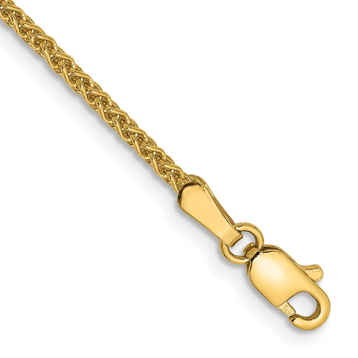 Buy Stylish 14K Gold Spiga Chain Bracelet - 7-Inch, 1.7mm, Luxury Design-1