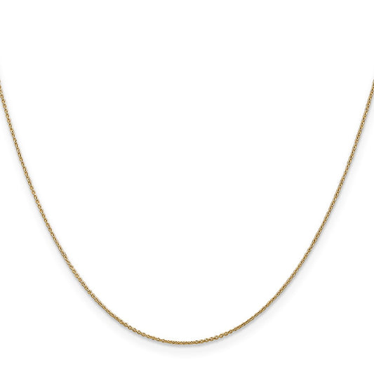 Buy Stylish 14K Gold 24-Inch Cable Chain - 0.75mm with Spring Ring Clasp