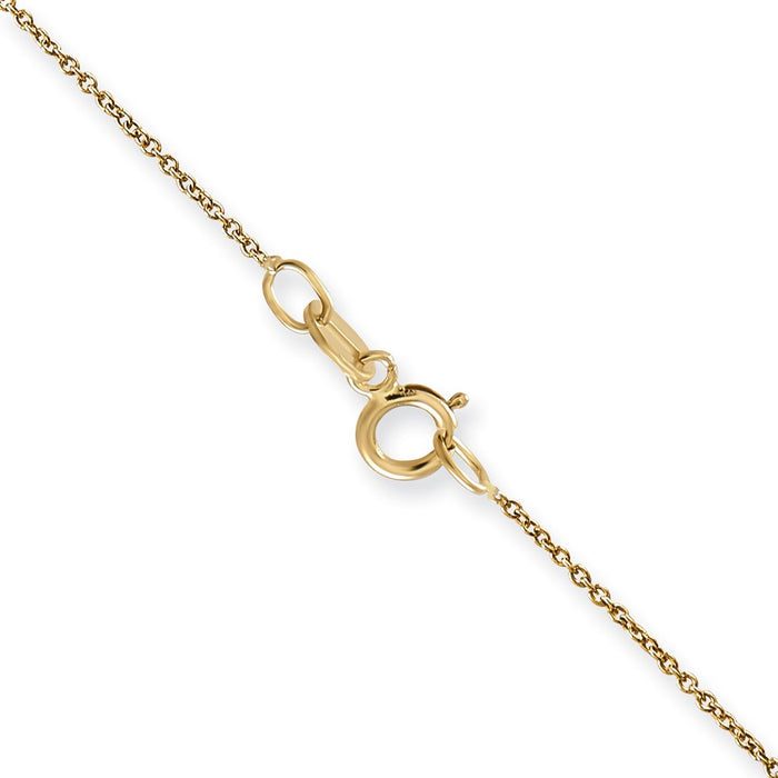 Shop Stylish 14K Gold 18-Inch Cable Chain - 0.75mm, Luxury Pendant Included-3