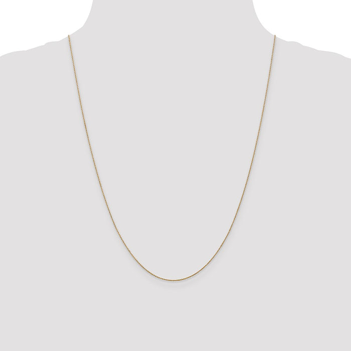Buy Stylish 14K Gold 24-Inch Cable Chain - 0.75mm with Spring Ring Clasp-4