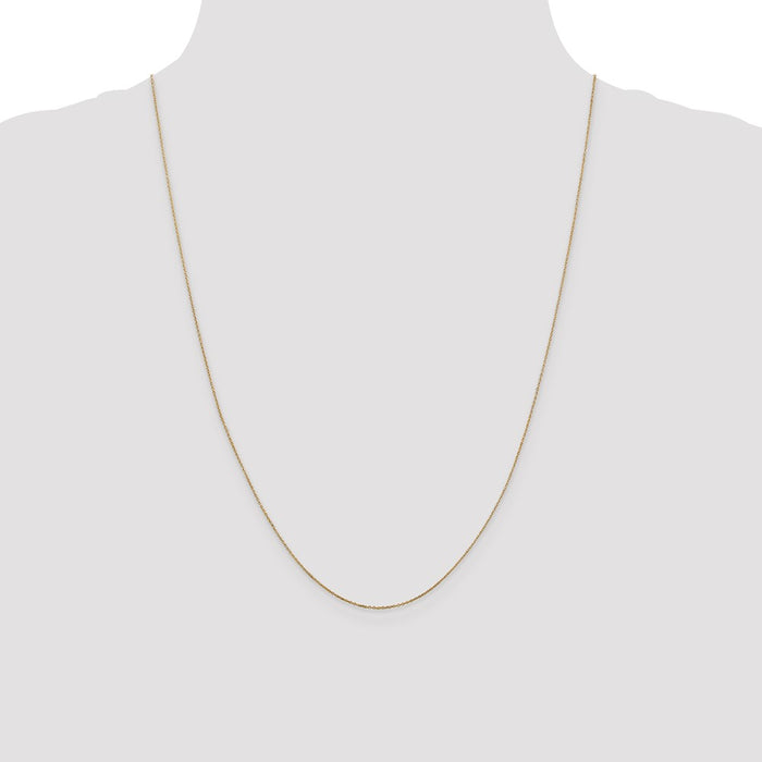 Exclusive 14K Gold 24-Inch 0.6mm Diamond-Cut Chain - Stylish Value!-4