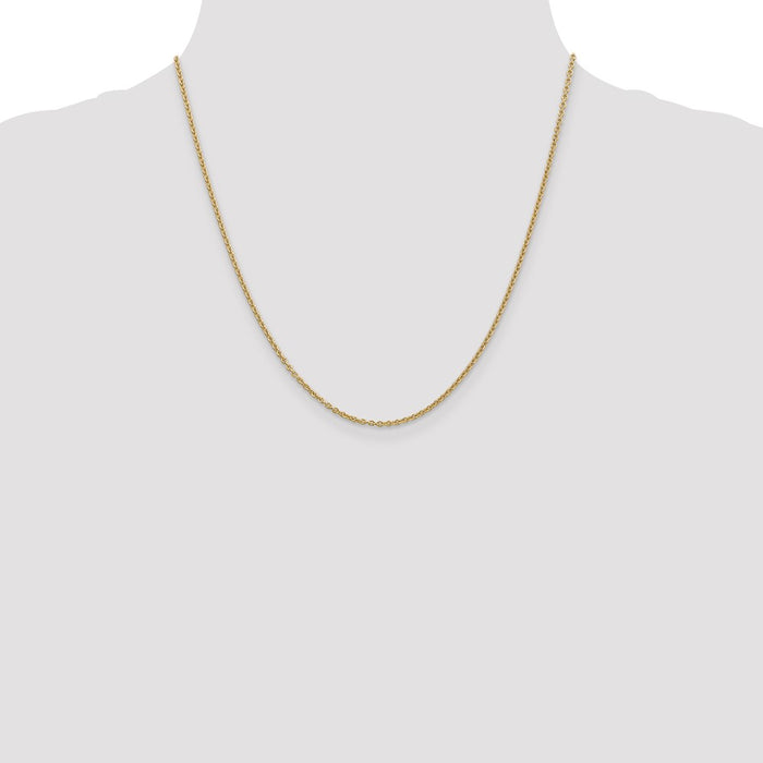 High-Quality 14K Gold 20-Inch 1.8mm Forzantine Chain - Stylish Lobster Clasp-4