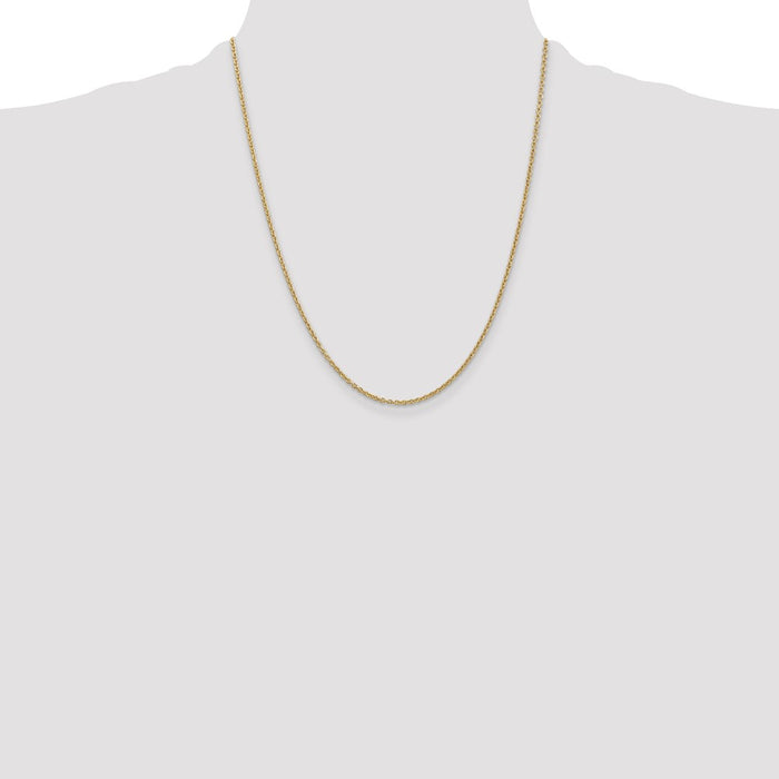 High-Quality 22-Inch 14K Gold Forzantine Cable Chain - Stylish & Affordable!-4