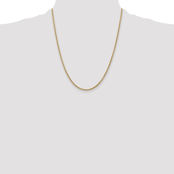 Buy 22-Inch 14K Gold Forzantine Cable Chain - Stylish & Affordable 2.2mm-4