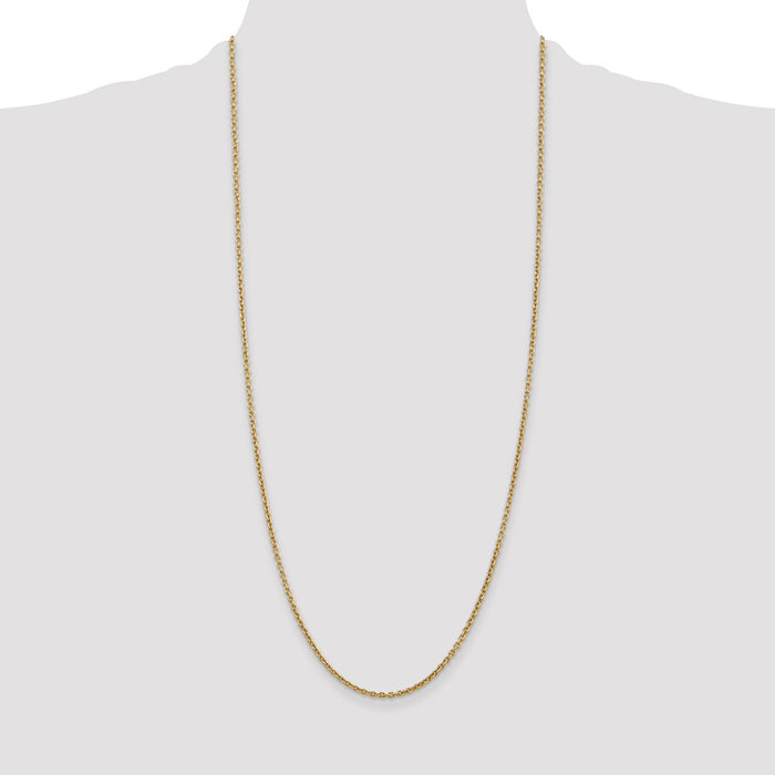 Shop Stylish 30-Inch 14K Gold Forzantine 2.2mm Cable Chain - Luxury Accessory-4