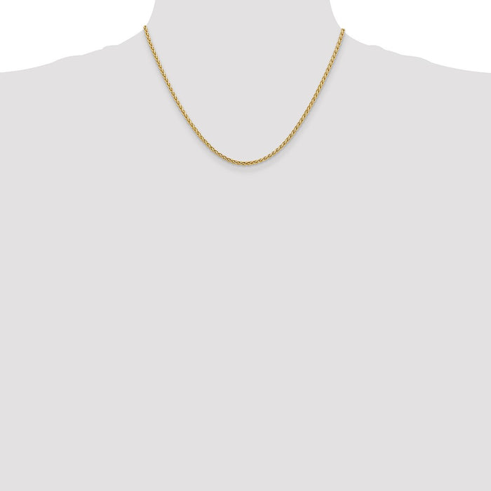 Shop Stylish 14K Gold Spiga Chain 18-Inch 2.8mm with Lobster Clasp-4