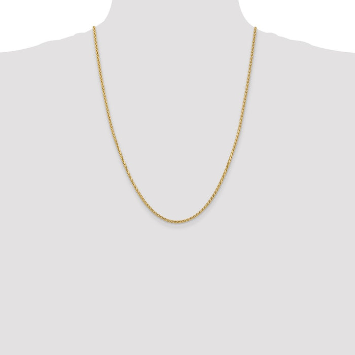 Buy Exclusive 14K Gold 24-Inch Spiga Chain - Stylish 2.8mm, Lobster Clasp-4