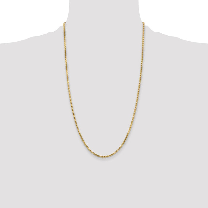 Exclusive 14K Gold 26-Inch Spiga Chain, Stylish 2.8mm, Affordable Luxury-4