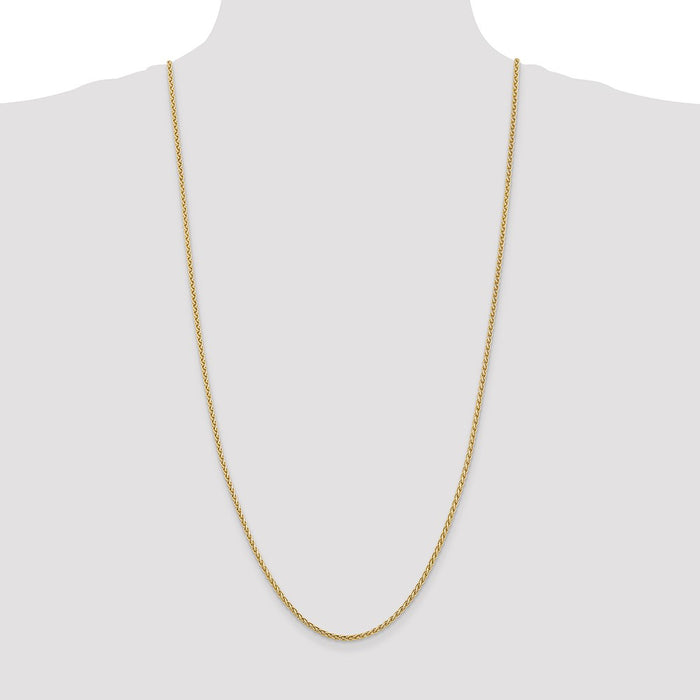 Shop Exclusive 14K Gold 30-Inch Spiga Chain - Stylish 2.8mm Lobster Clasp-4
