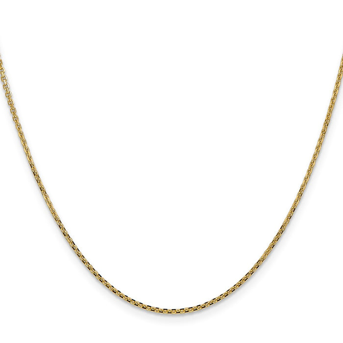 Buy 14K Gold 16-Inch Diamond-Cut Cable Chain 1.45mm - Stylish Luxury Jewelry-2
