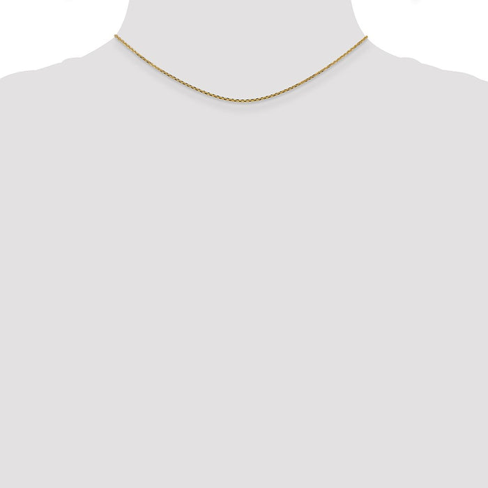 Buy 14K Gold 14-Inch 1.45mm Diamond-Cut Cable Chain - Stylish & Affordable-3